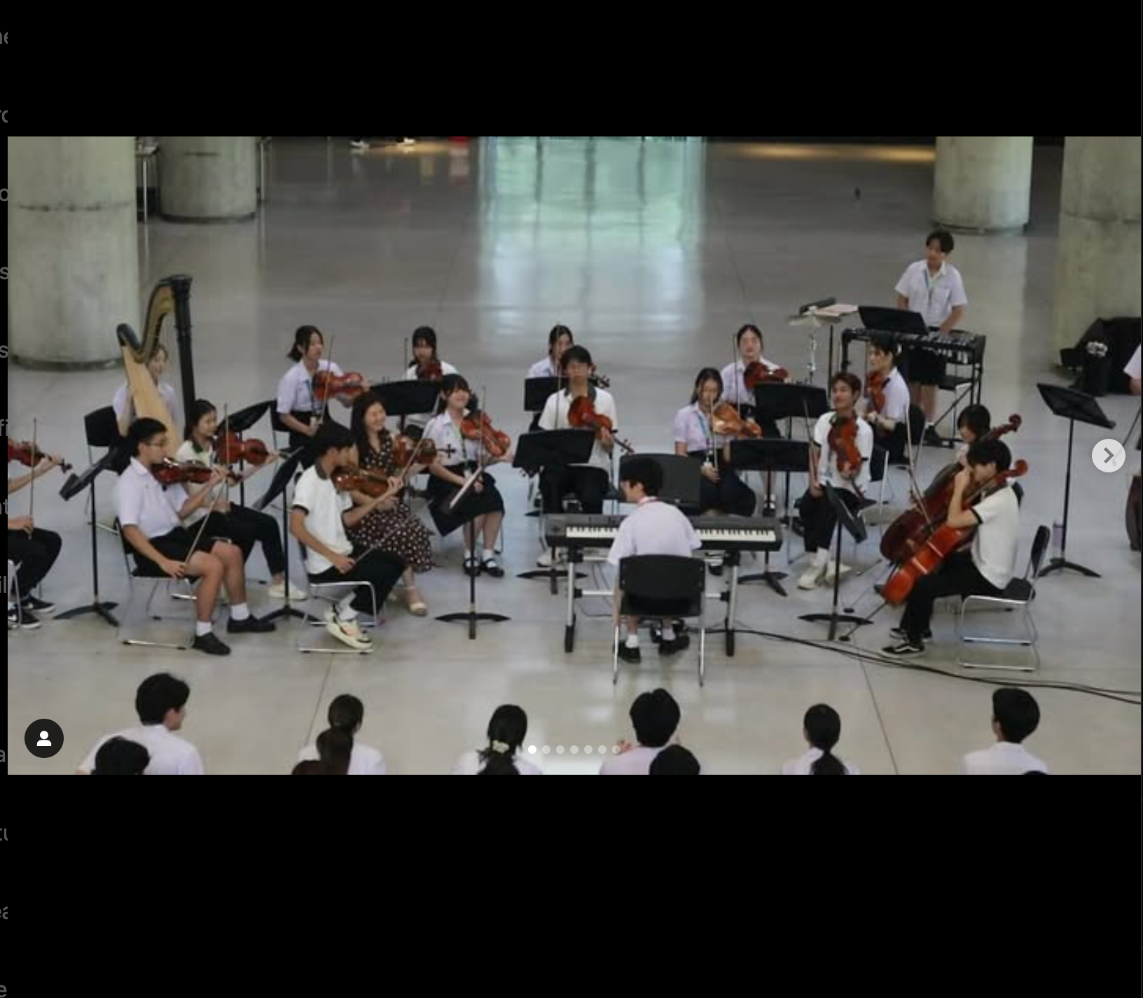 Chachawin performing with a student orchestra